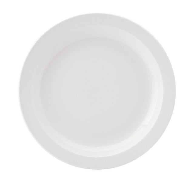 Utopia Pure White Narrow Rim Plate 10" 25.5cm 18 Pack