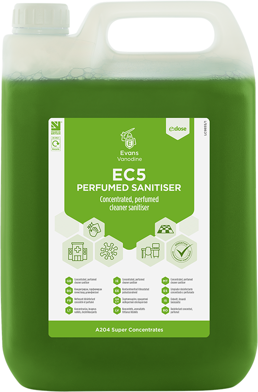 Evans E Dose EC5 Perfumed Cleaner Sanitiser 5Ltr