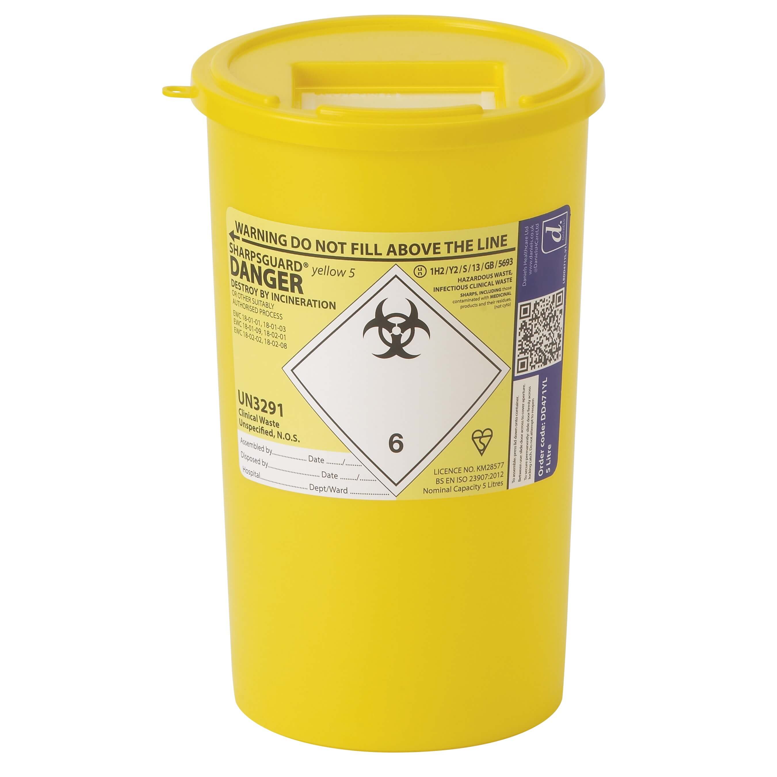 Sharps Bin 5Ltr Yellow