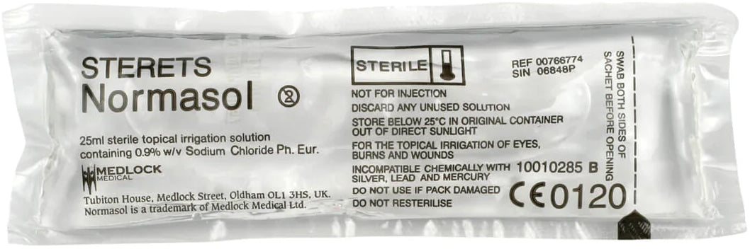 Normasol Saline Sachets 25ml 25 Pack