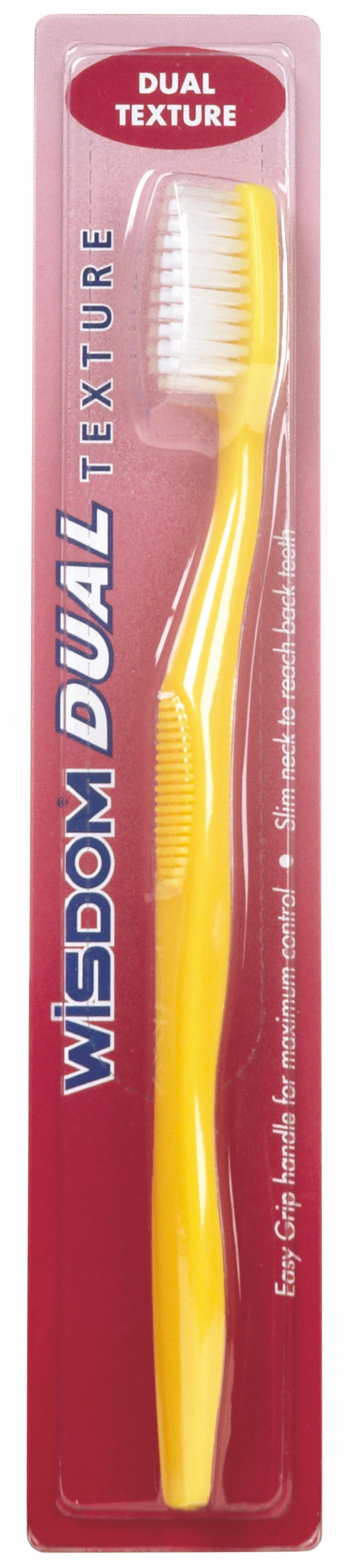 Wisdom Toothbrush Dual Textured Assorted Colours 12 Pack