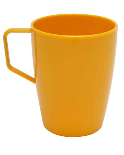 Harfield Polycarbonate Beaker With Handle 280ml Yellow