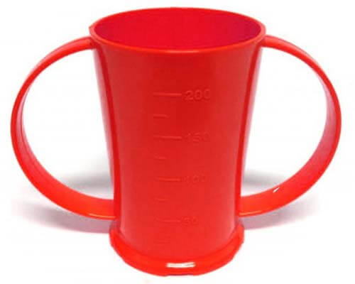 Harfield Polycarbonate 2 Handled Beaker Red