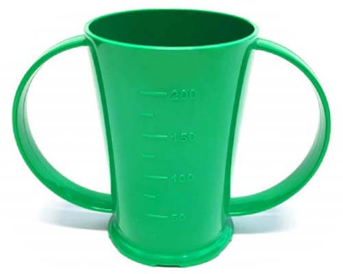 Harfield Polycarbonate 2 Handled Beaker Green