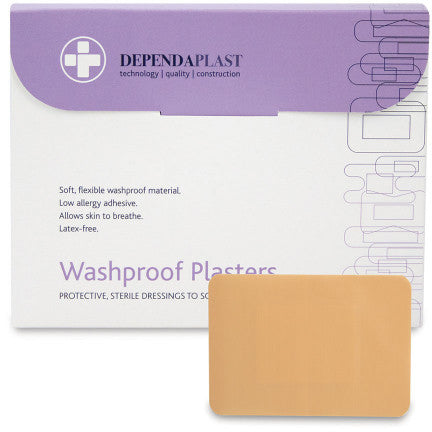 Washproof Plasters 7.2cm x 5cm 50 Pack