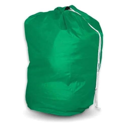 Green Linen Laundry Bag