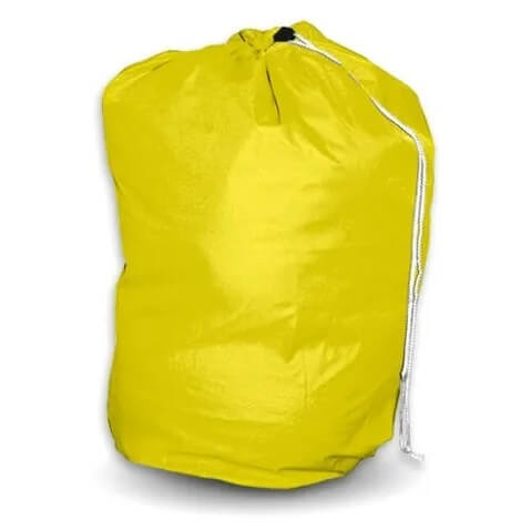 Yellow Linen Laundry Bag
