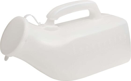 Plastic Male Urinal Bottle And Lid With Handle