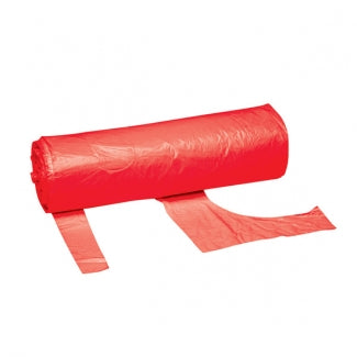 Red Disposable Polythene Apron On A Roll 200 Aprons 5 Pack