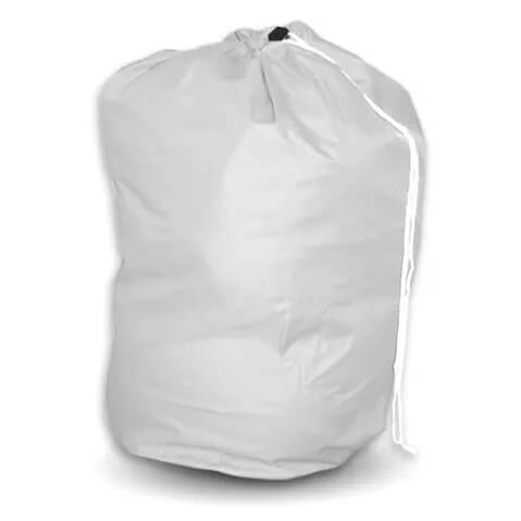 White Linen Laundry Bag