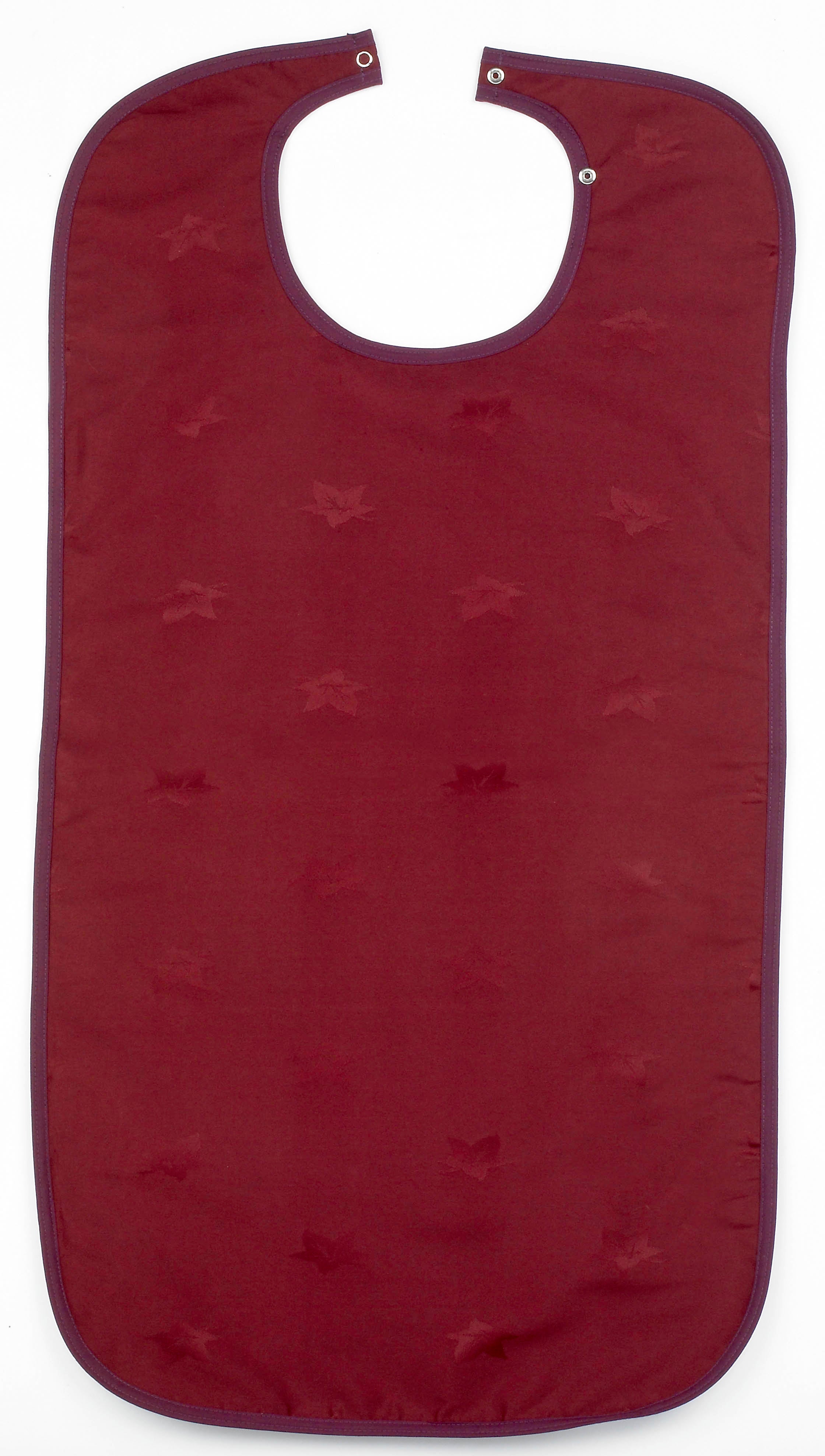 Maroon Adult Bib 45 x 90cm With Poppers