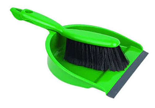 Green Dustpan And Brush Set