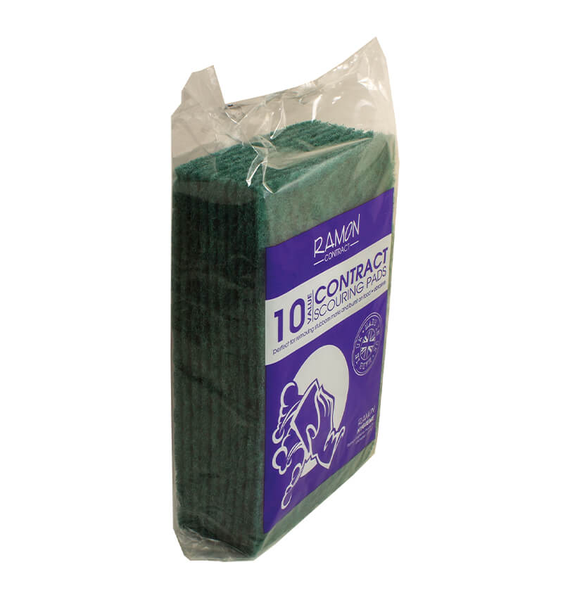 Economy Green Scouring Pad 10 Pack