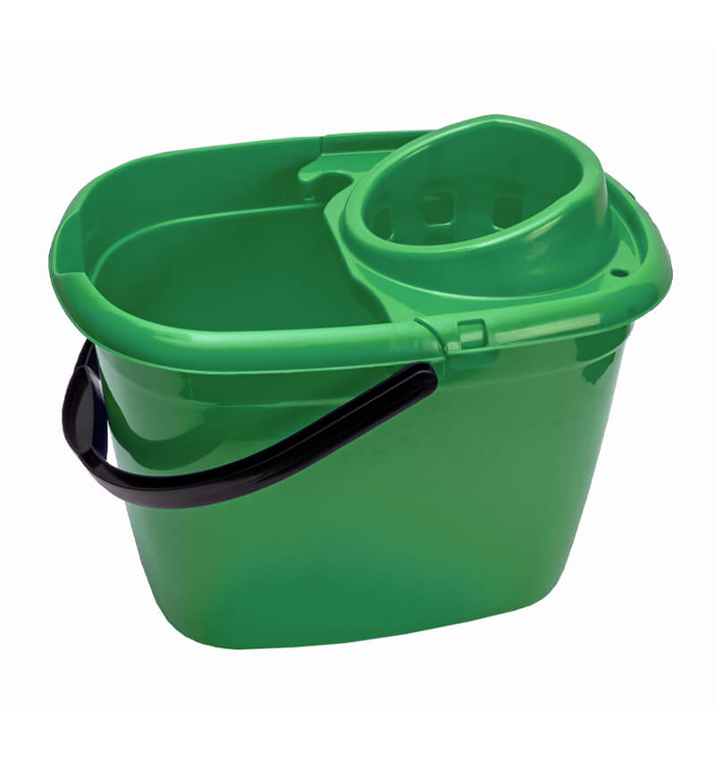 Green Plastic Mop Bucket 10Ltr