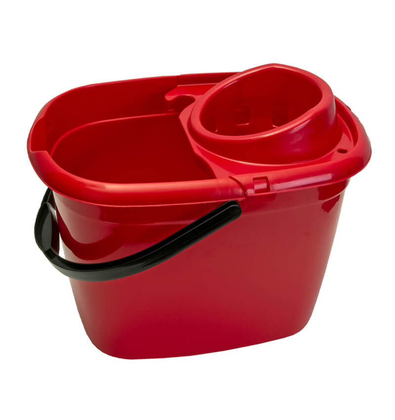 Red Plastic Mop Bucket 10Ltr