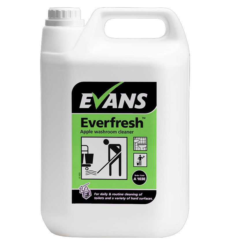 Evans Everfresh Apple Toilet and Washroom Cleaner 5Ltr 2 Pack