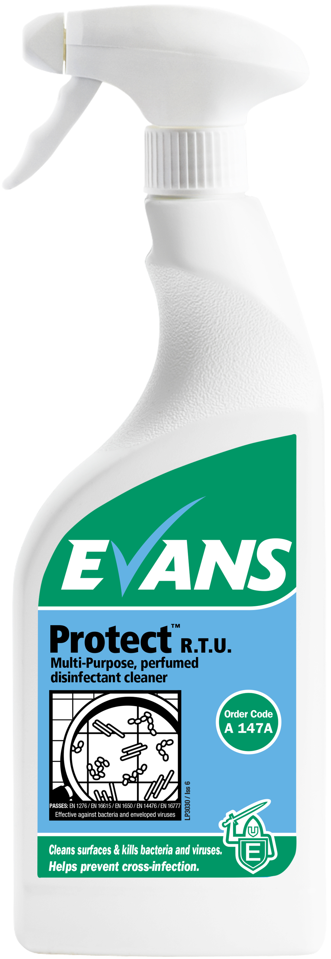 Evans Protect Perfumed Disinfectant Cleaner 750ml 6 Pack
