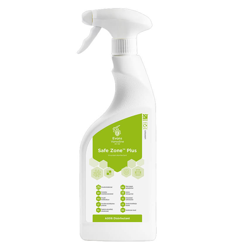 Evans Safe Zone Plus Virucidal Disinfectant Cleaner 750ml