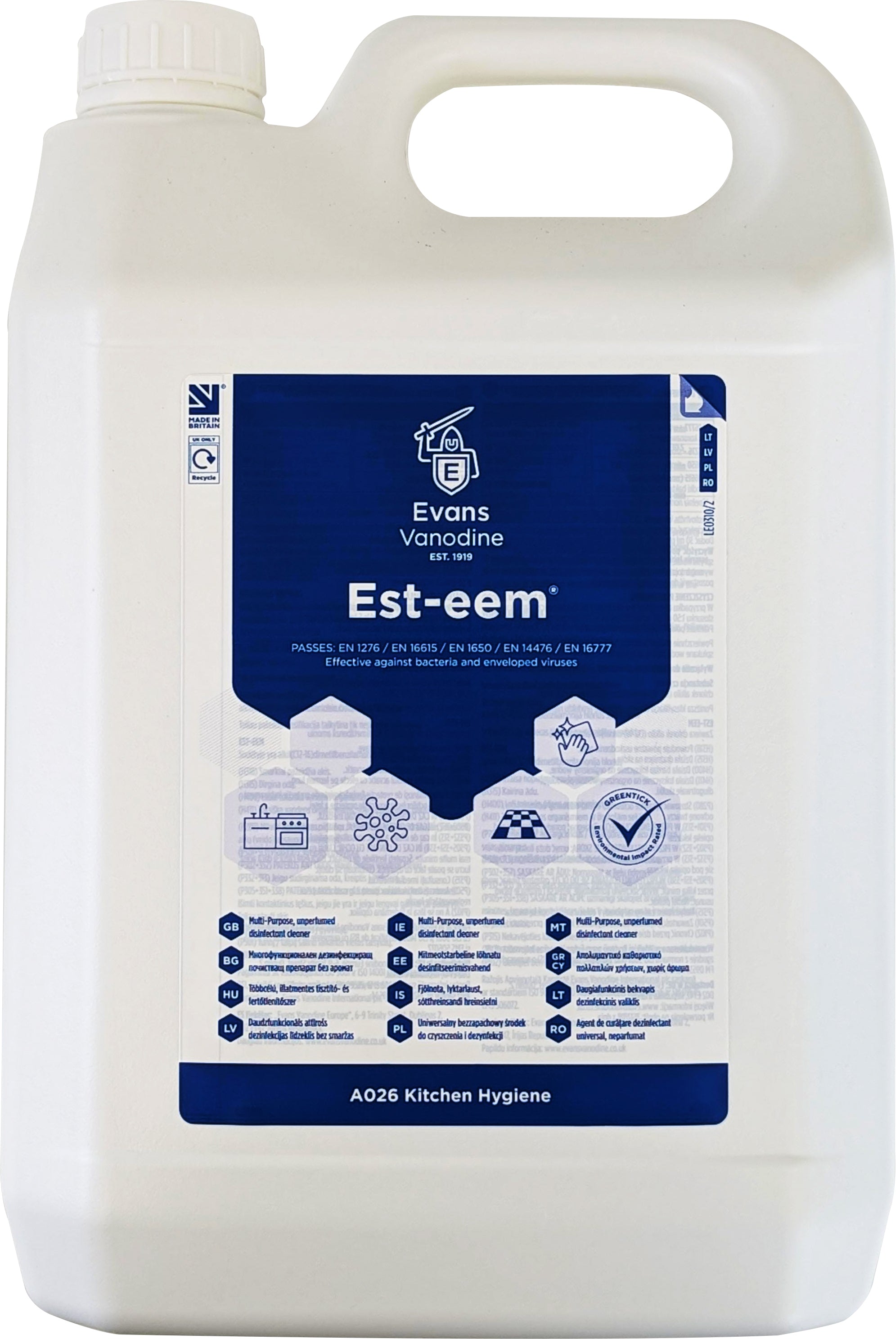 Evans Esteem Kitchen Disinfectant 5Ltr 2 Pack