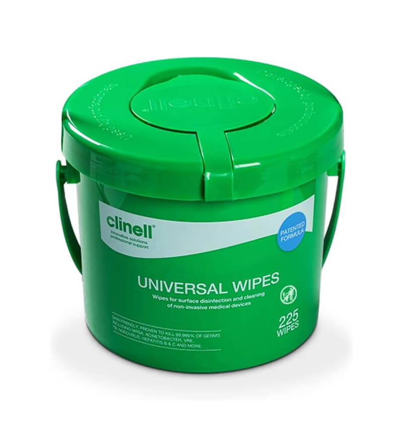 Clinell Universal Sanitising Wipes Bucket CWBUC225 225 Wipes