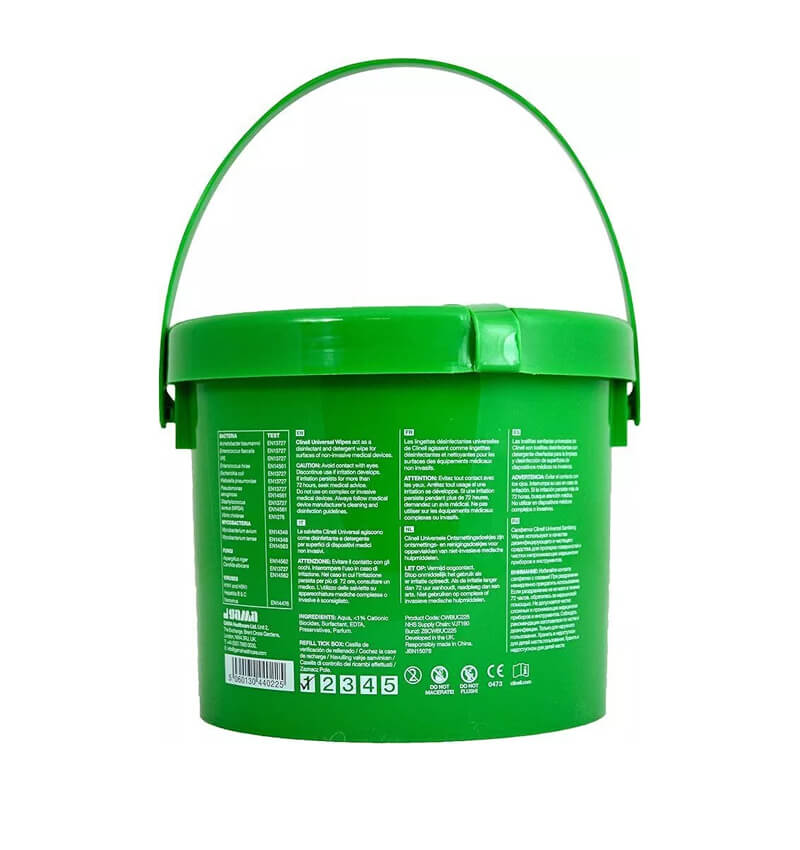 Clinell Universal Sanitising Wipes Bucket CWBUC225 225 Wipes