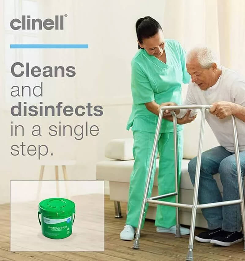 Clinell Universal Sanitising Wipes Bucket CWBUC225 225 Wipes