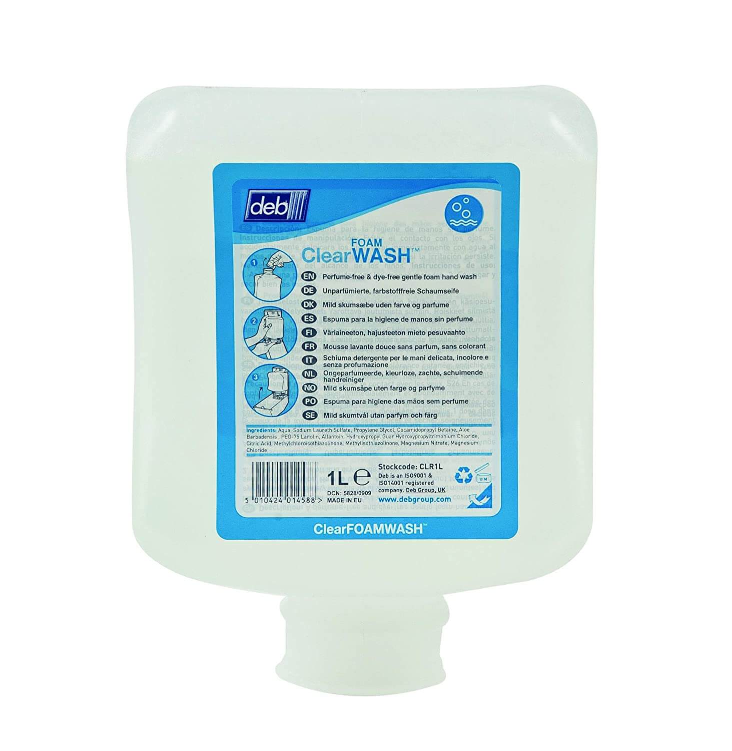 Deb Clear Foam Wash 1L CLR1L 6 Pack