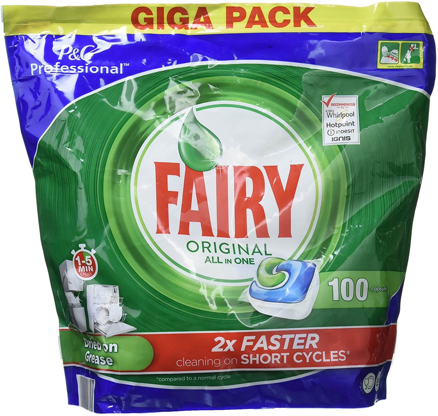 Fairy Professional All In One Original Dishwasher Tablets 100 Tablets