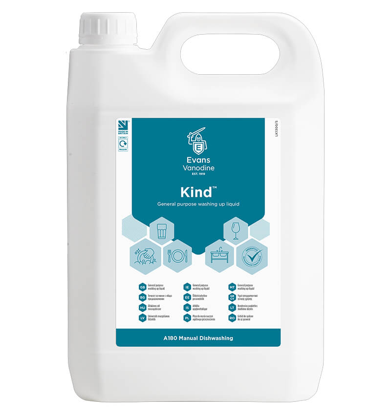 Evans Kind General Purpose Washing Up Liquid 5Ltr 2 Pack