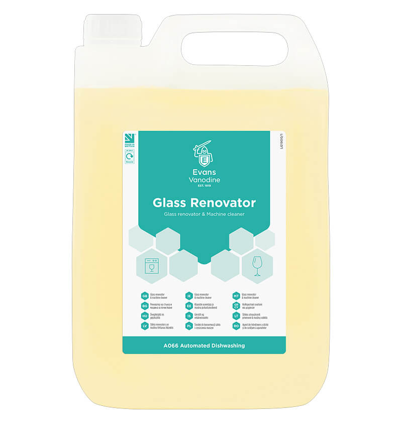 Evans Glass Renovator and Machine Cleaner 2 x 5ltr