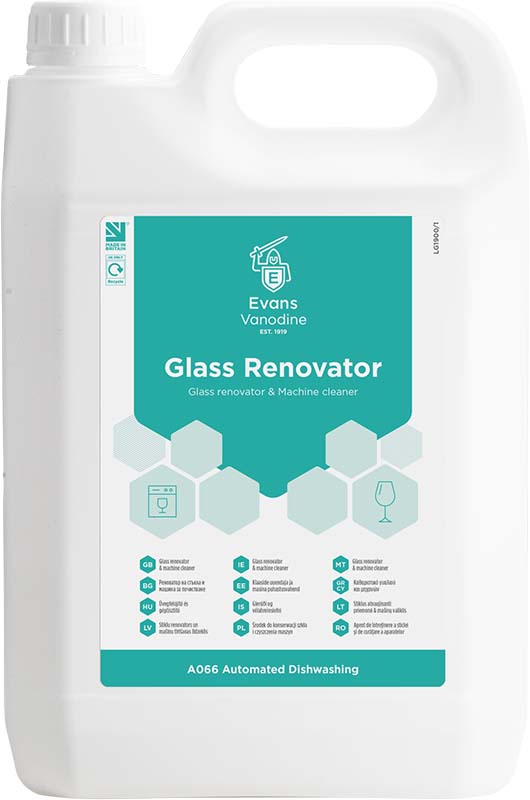 Evans Glass Renovator and Machine Cleaner 5ltr