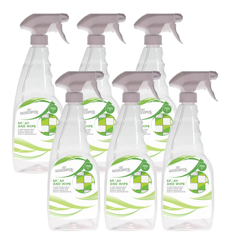 Excellence Spray And Wipe Multipurpose Cleaner 750ml 6 Pack