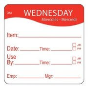Day Food Labels 51mm x 51mm 500 Pack Wednesday