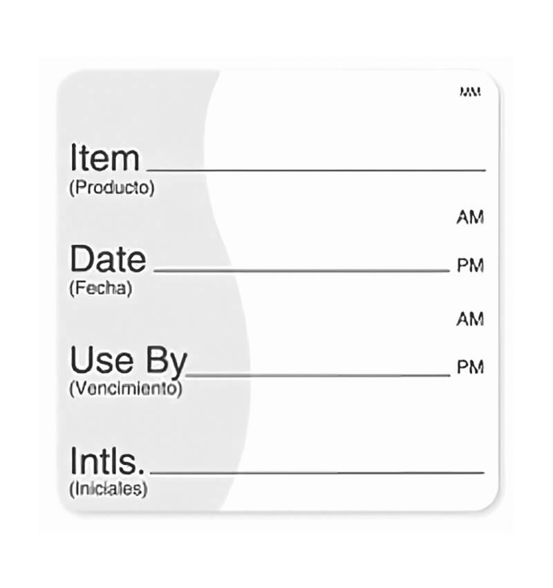 Use By Food Label 2 x 2 Inch 500 Pack