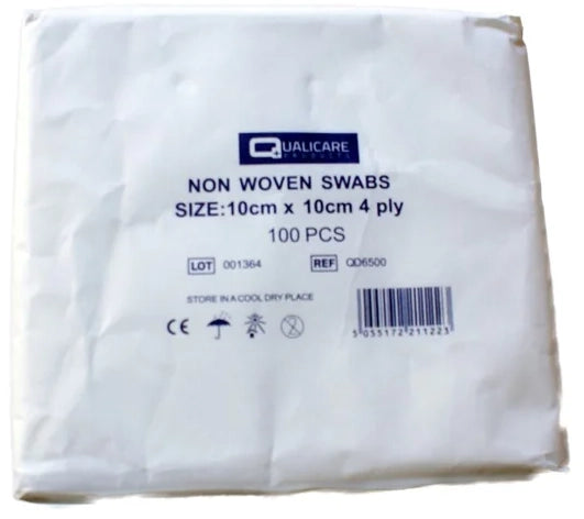 Non Woven Swabs 10cm X 10cm 100 Pack