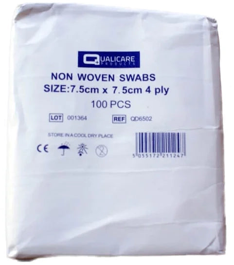 Non Woven Swabs 7.5cm X 7.5cm 100 Pack