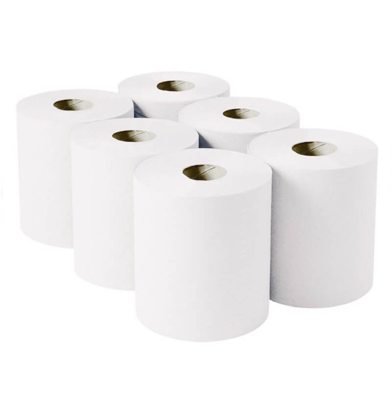 2 Ply White Centrefeed 150m 6 Rolls