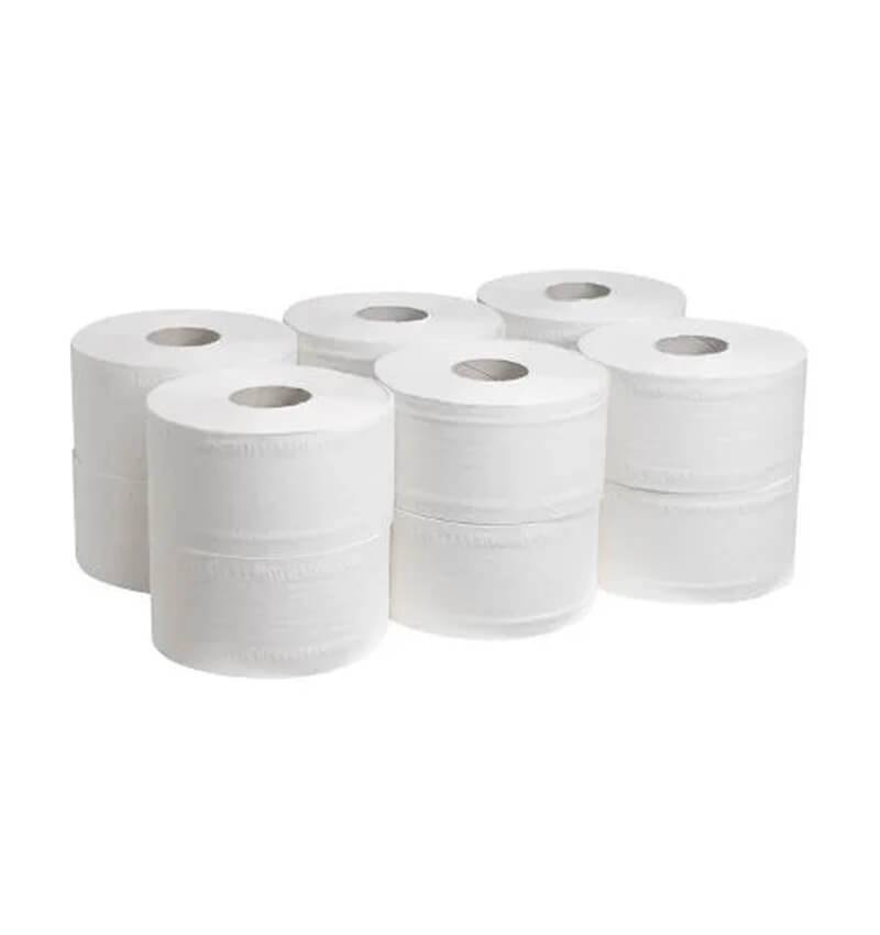 Mini Jumbo Toilet Roll 3 Inch 150m 12 Pack