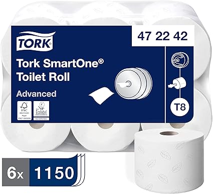 Tork T8 SmartOne Advanced 2Ply Toilet Roll 6 Pack 472242