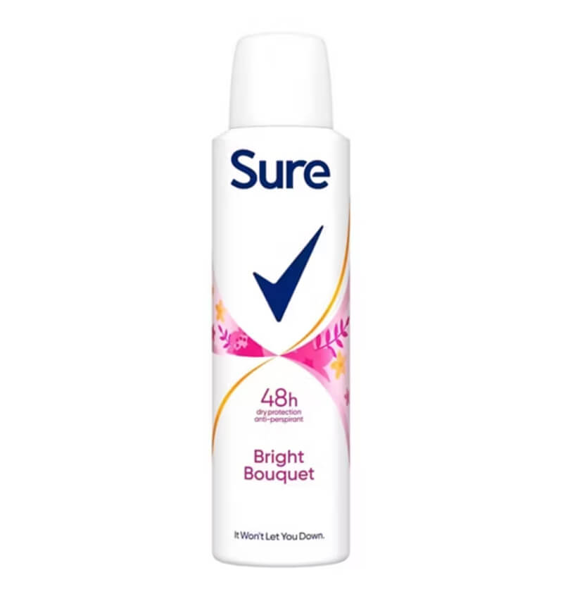 Sure Women Anti-perspirant Bright Bouquet Deodorant Aerosol 6 x 150ml