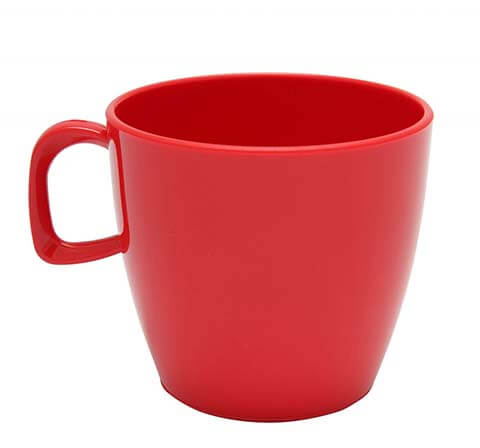 Harfield Polycarbonate Tea Cup  220ml Red