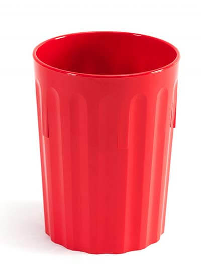Harfield Polycarbonate Fluted Tumbler 250ml Red
