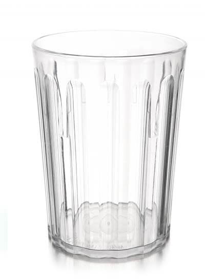 Harfield Polycarbonate Fluted Tumbler 250ml Clear