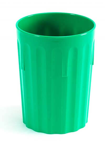 Harfield Polycarbonate Fluted Tumbler 250ml Green