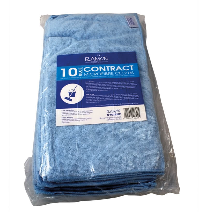 Microfibre Cloth Blue 10 Pack