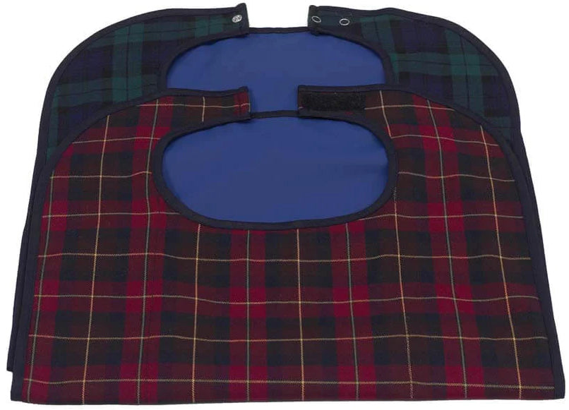 Premium Clothing Protector 45 x 90cm With Poppers Tartan Blue
