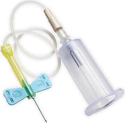 LONG TERM BACK ORDER - Vacutainer Safety-Lok Blood Collection Set With Holder 23G Blue Needle 18cm Tube 25 Pack