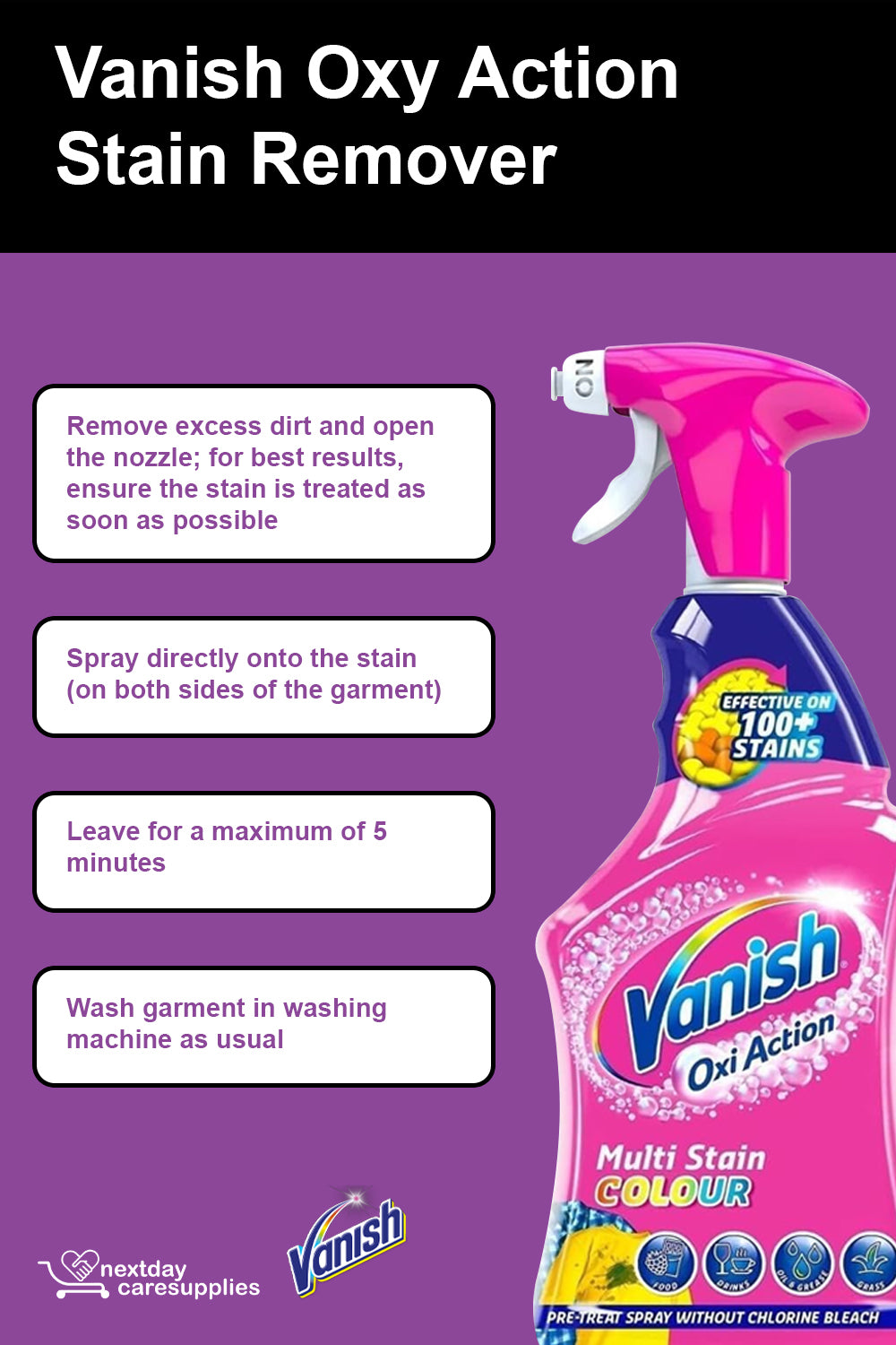 Vanish Oxy Action Stain Remover Spray 500ml