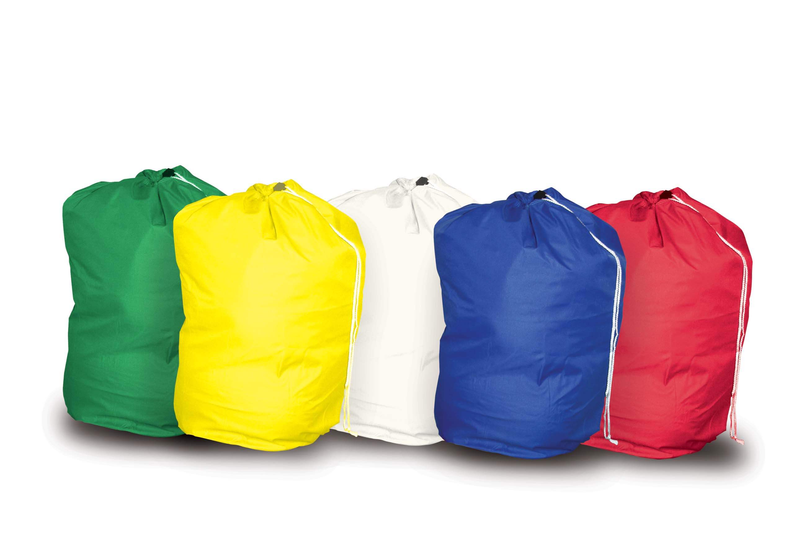 White Linen Laundry Bag