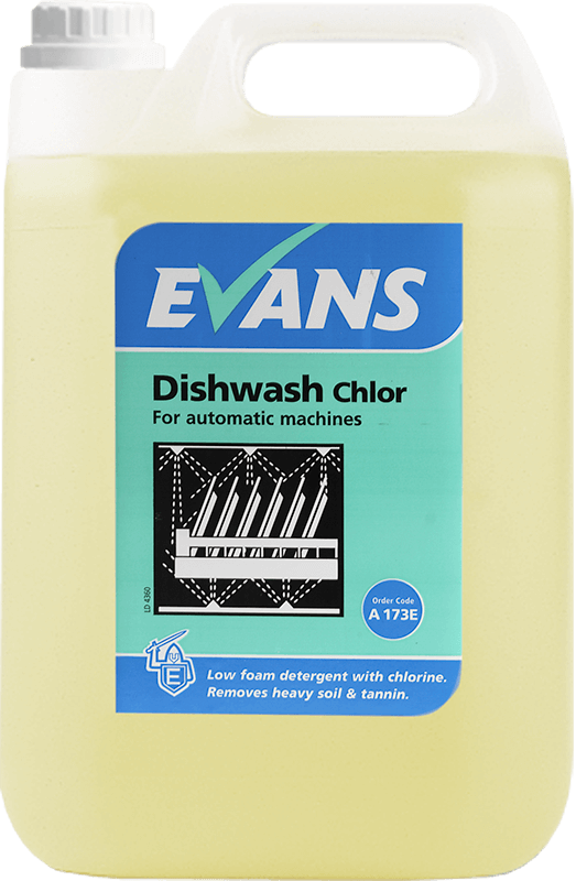 Evans Dishwash Chlor Liquid 5Ltr